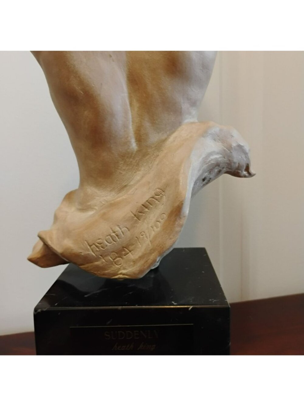 Heath King Clay Sculpture 1984 "Suddenly" Bust Signed Limited Edition 19/100 - Picture 3 of 7